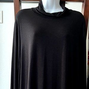 Torrid Super Soft Turtleneck Relaxed Size 4x Tunic Top Black Stretch NWT (A1)